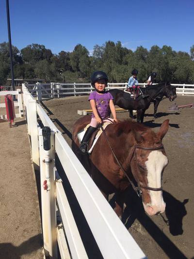 little girl riding at Alderin Sporthorses